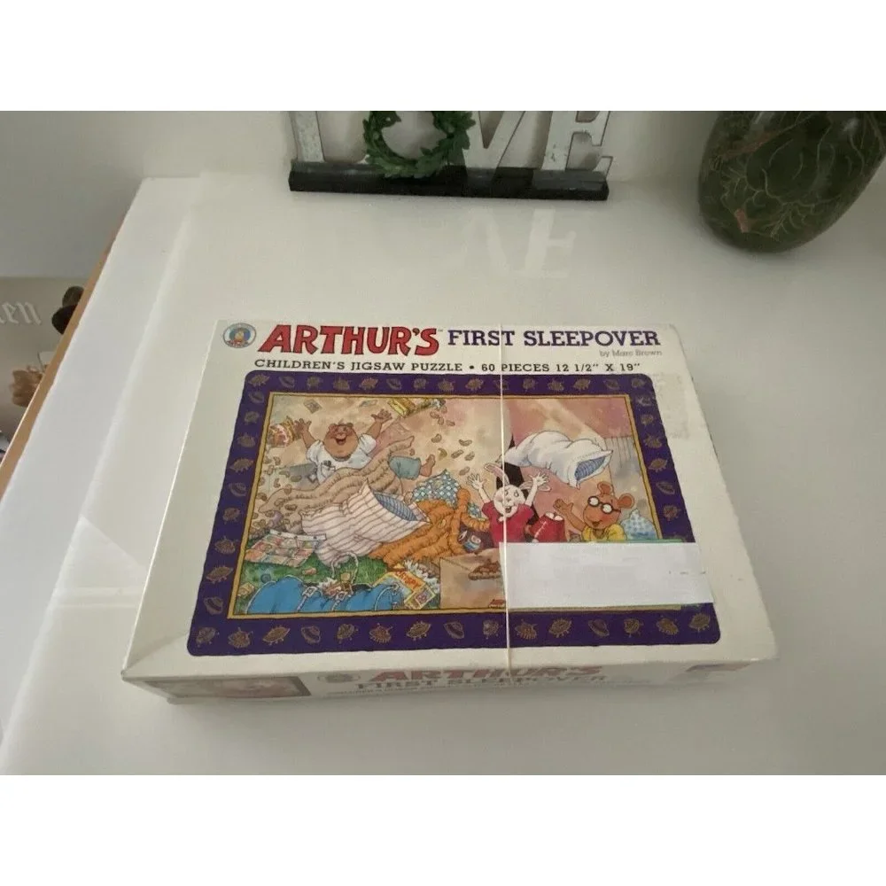 96' Arthur's First Sleepover Children's 60 Piece Jigsaw Puzzle by Marc Brown Vtg